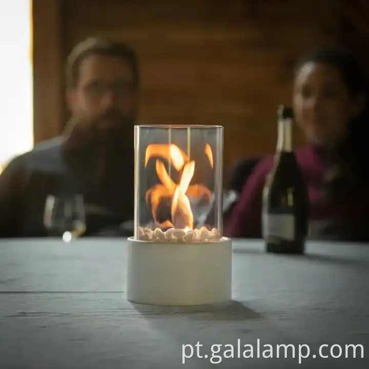 Mini lareira portátil de álcool para ambiente de jantar ao ar livre